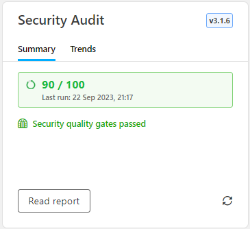 Example audit score